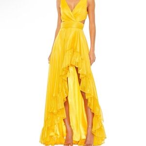 Mac Duggal Vibrant Yellow Prom Dress